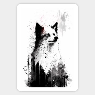 Ink Portrait of A Fox Sticker